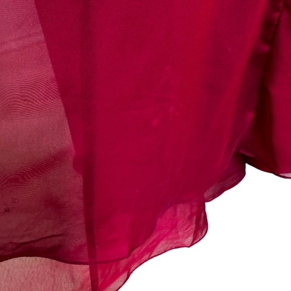 LA FEMME Strapless Prom Formal Dress Gown Cranberry Size 6 NWT - Picture 7 of 16